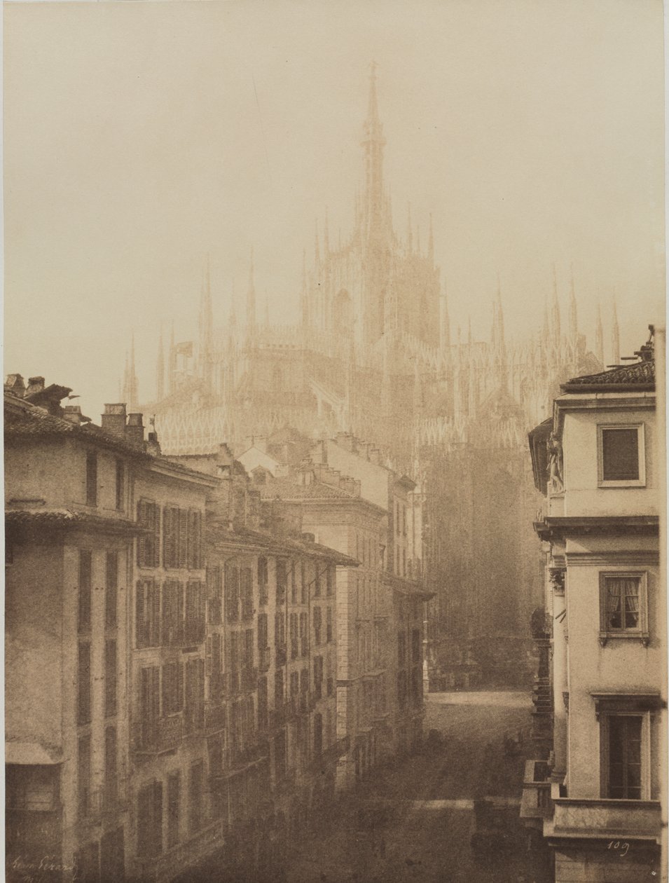 Katedral från Corso Francesco, Milano av Léon Gérard
