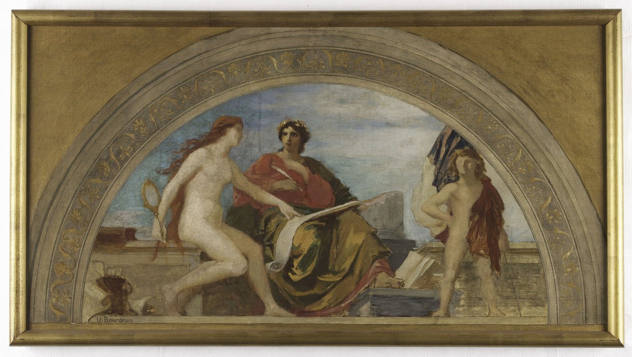 Skiss till Salon des Lettres, Hôtel de Ville, Paris: L