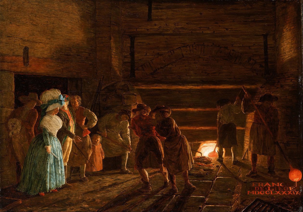 Interior of a Foundry av Léonard Defrance