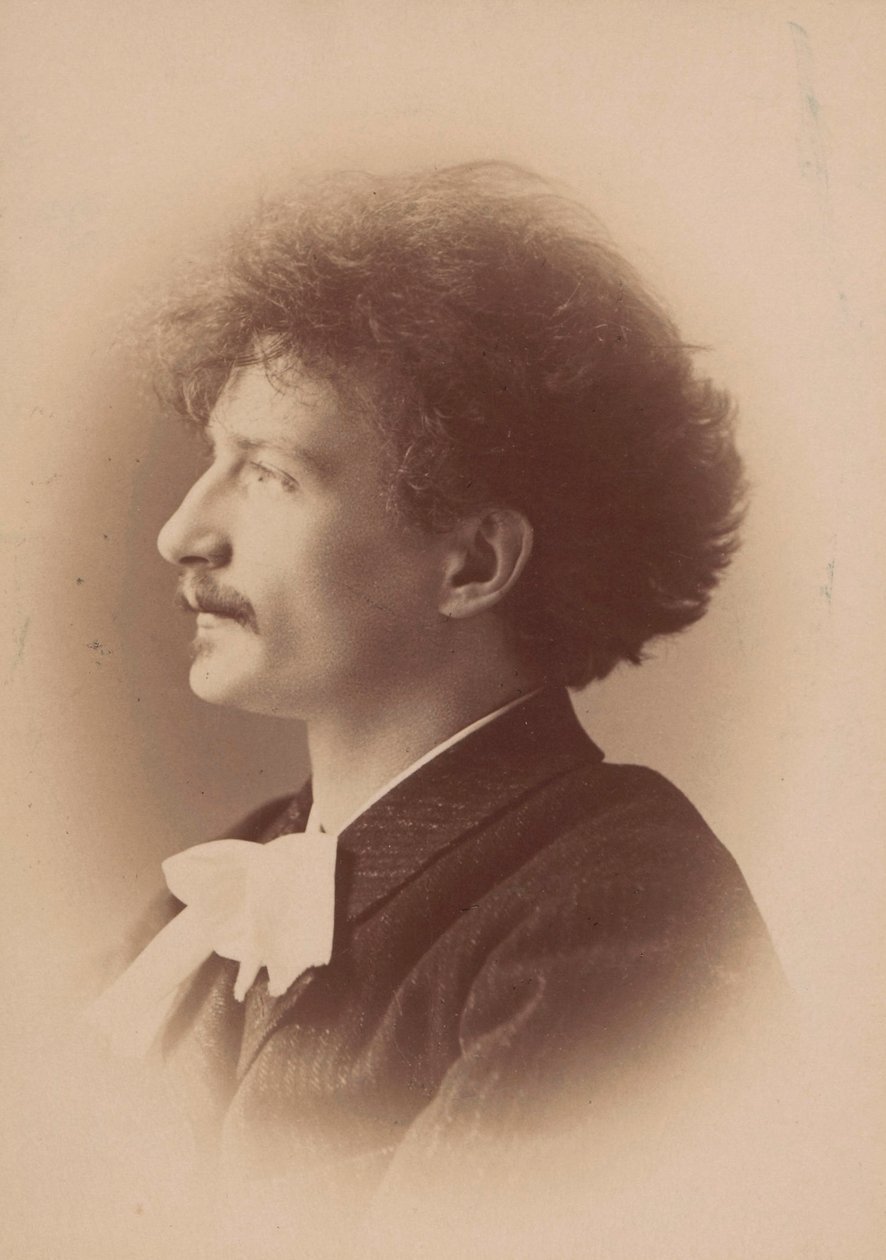 Porträtt av kompositören Ignacy Jan Paderewski 1860-1941, 1890. av London . Photo studio Elliott and