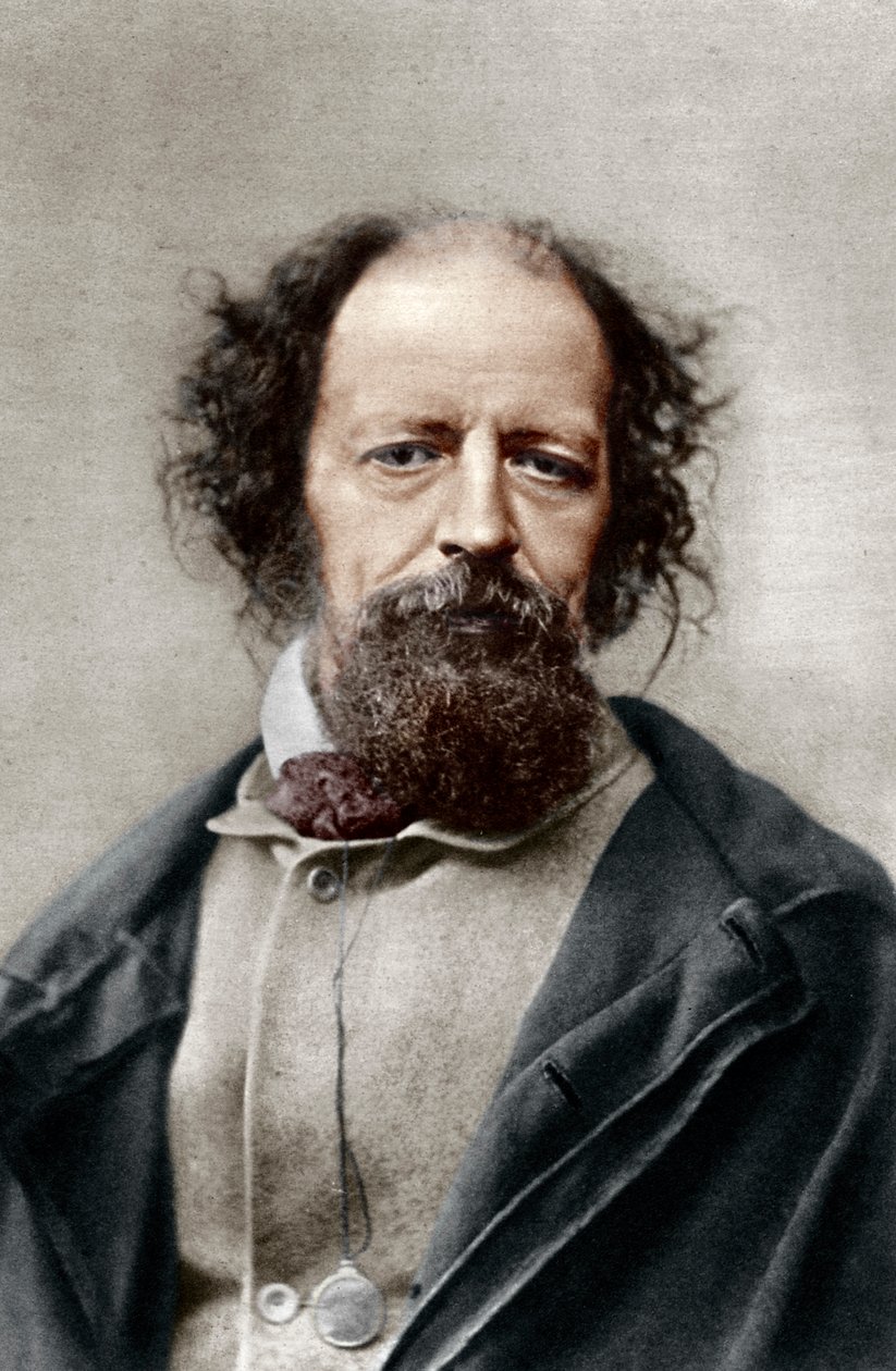 Alfred, Lord Tennyson, poetpristagare i Storbritannien, c1867. av London Stereoscopic and Photographic Co