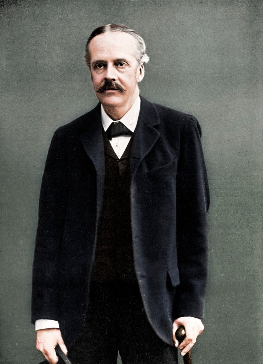 Arthur James Balfour, 1:e earl av Balfour, brittisk statsman och premiärminister, 1912 av London Stereoscopic and Photographic Co