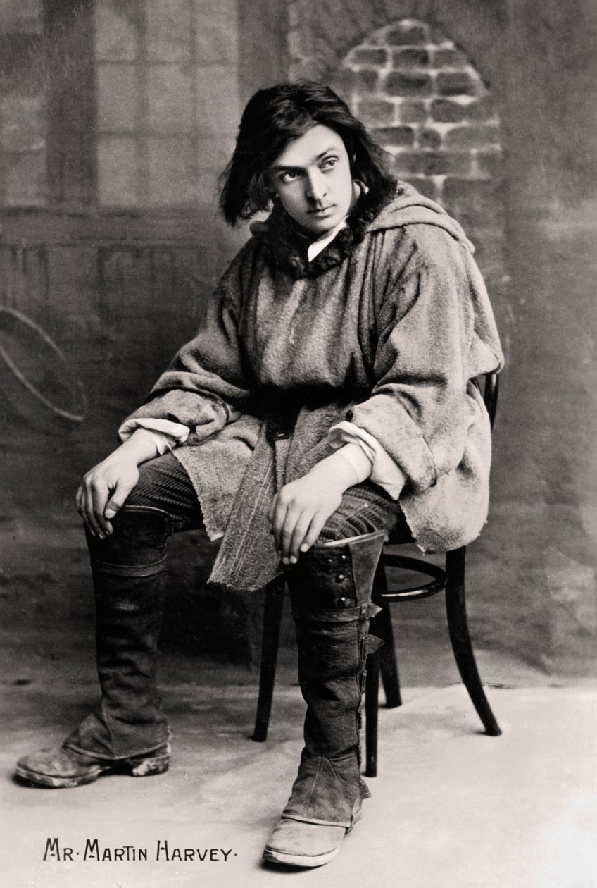 John Martin-Harvey 1863-1944, engelsk skådespelare, tidigt 1900-tal. av London Stereoscopic and Photographic Co