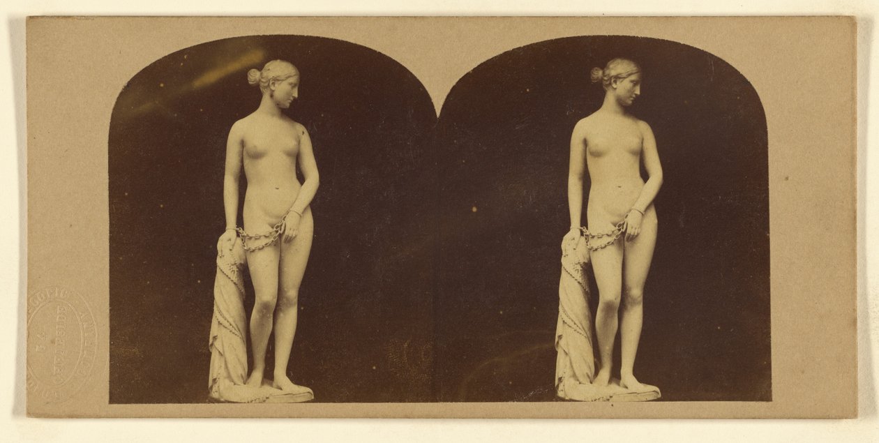 Den grekiska slaven. Av Hiram Powers. av London Stereoscopic and Photographic Company