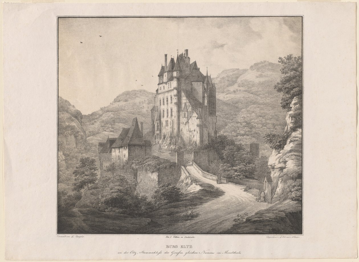 Slott Eltz av Lorenz Ekemann Allesson, after Domenico Quaglio