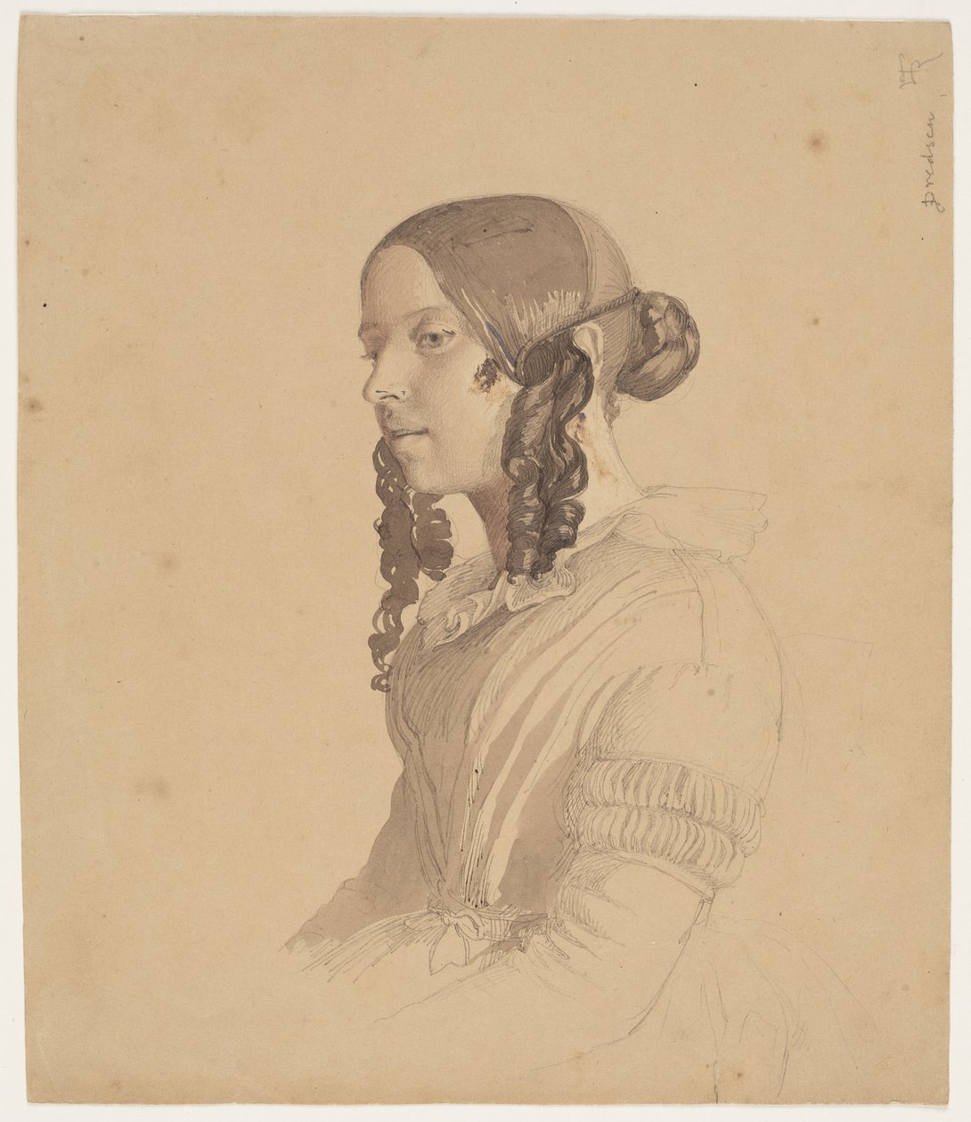 Kvinnoporträtt (Helene v. Germadt) av Lorenz Frølich