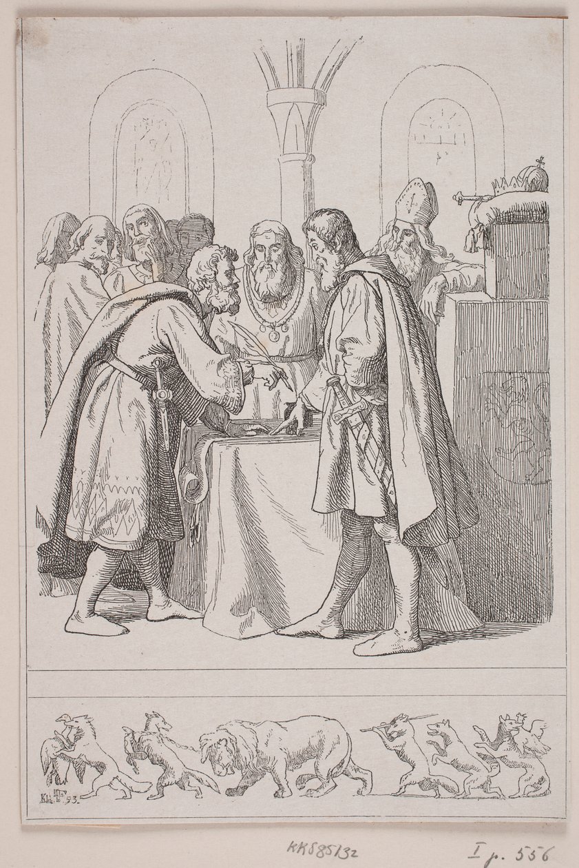 Illustration till "Kristoffer den andra. Kungarikets perfekta upplösning" av Lorenz Frølich