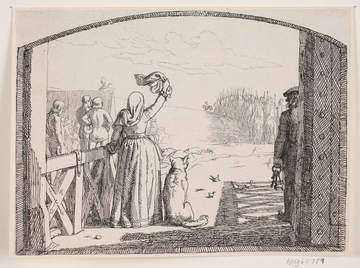 Illustration till Adam Oehlenschlägers dikt ”De två kyrktornen” av Lorenz Frølich