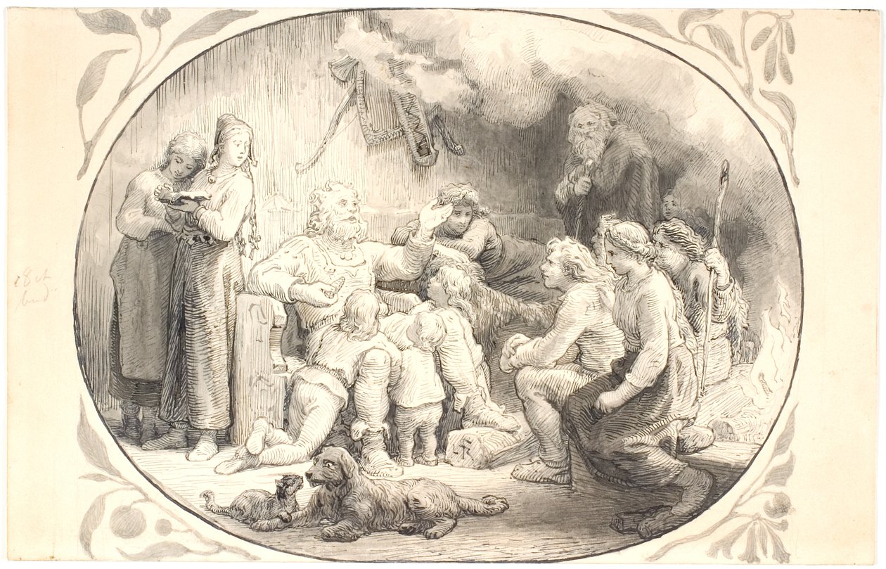 Illustration till kapitlet "Telaget går hem" av Lorenz Frølich