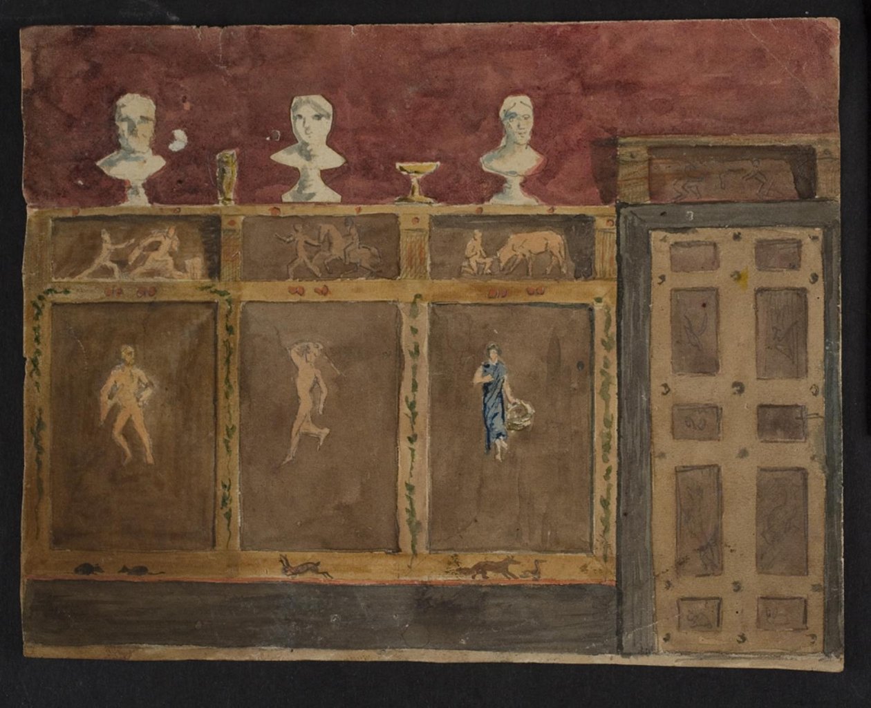 Väggdekorationer till Valhøj 1838/1839 av Lorenz Frølich