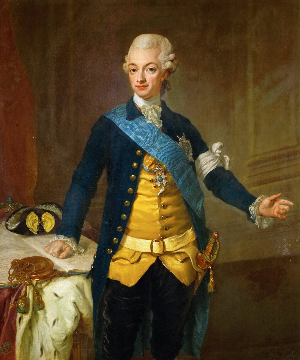 Porträtt av Gustav III av Sverige, 1771 av Lorenz II Pasch