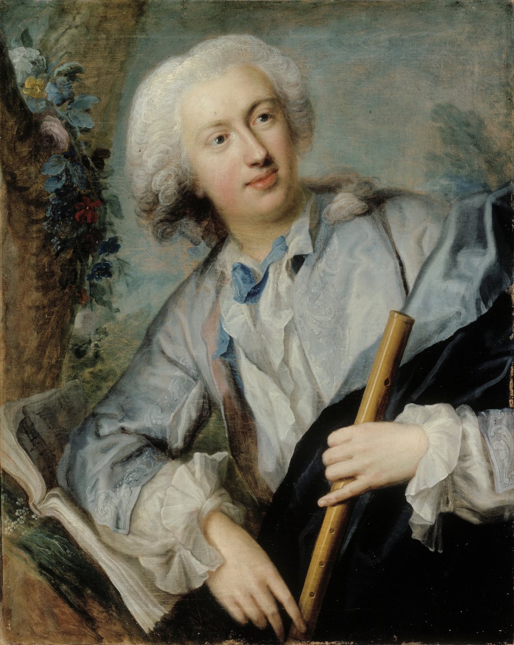 フルート奏者、1734年、スウェーデン av Lorenz Pasch the Elder