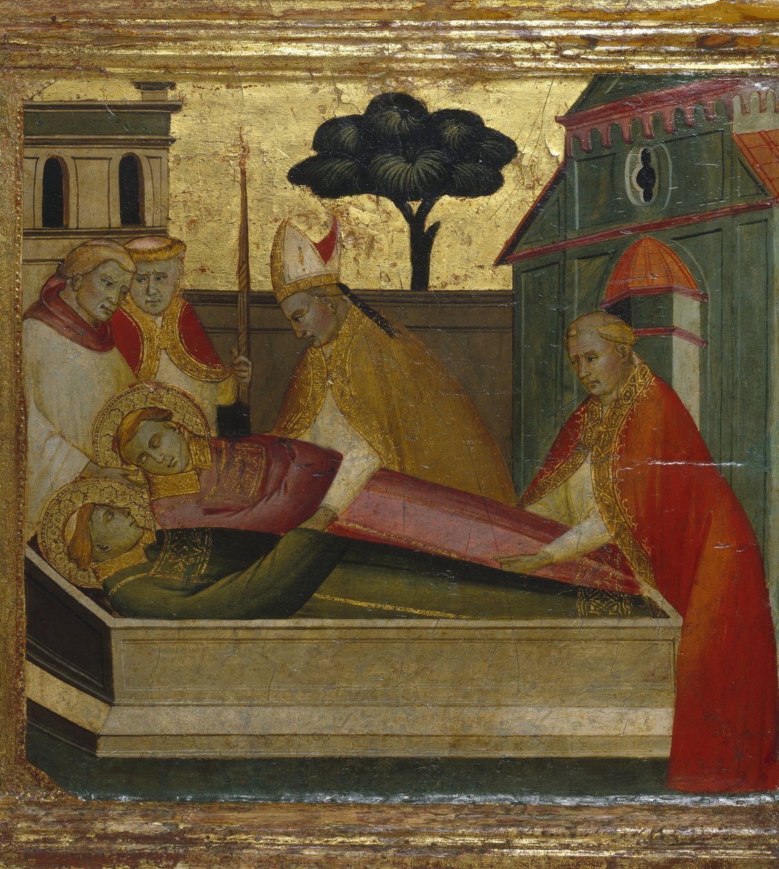 Saint Lawrence Buried in Saint Stephens Tomb av Lorenzo di Niccolò