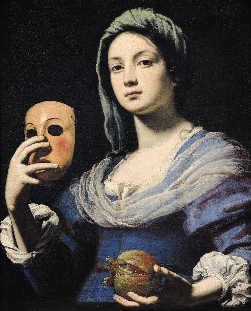 Kvinde med en maske swed av Lorenzo Lippi