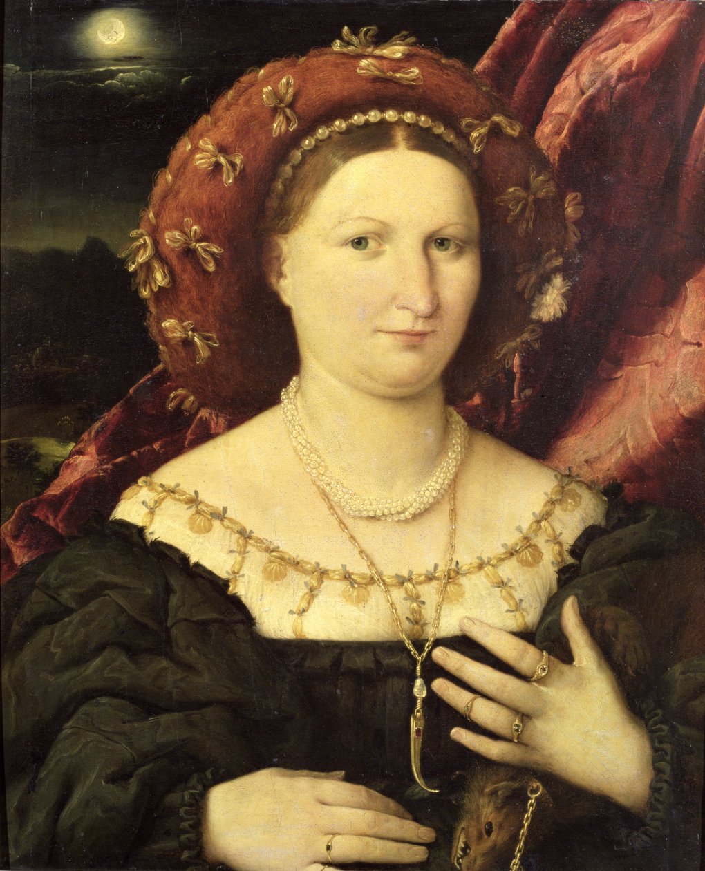 Porträtt av Lucina Brembati, ca 1523 av Lorenzo Lotto