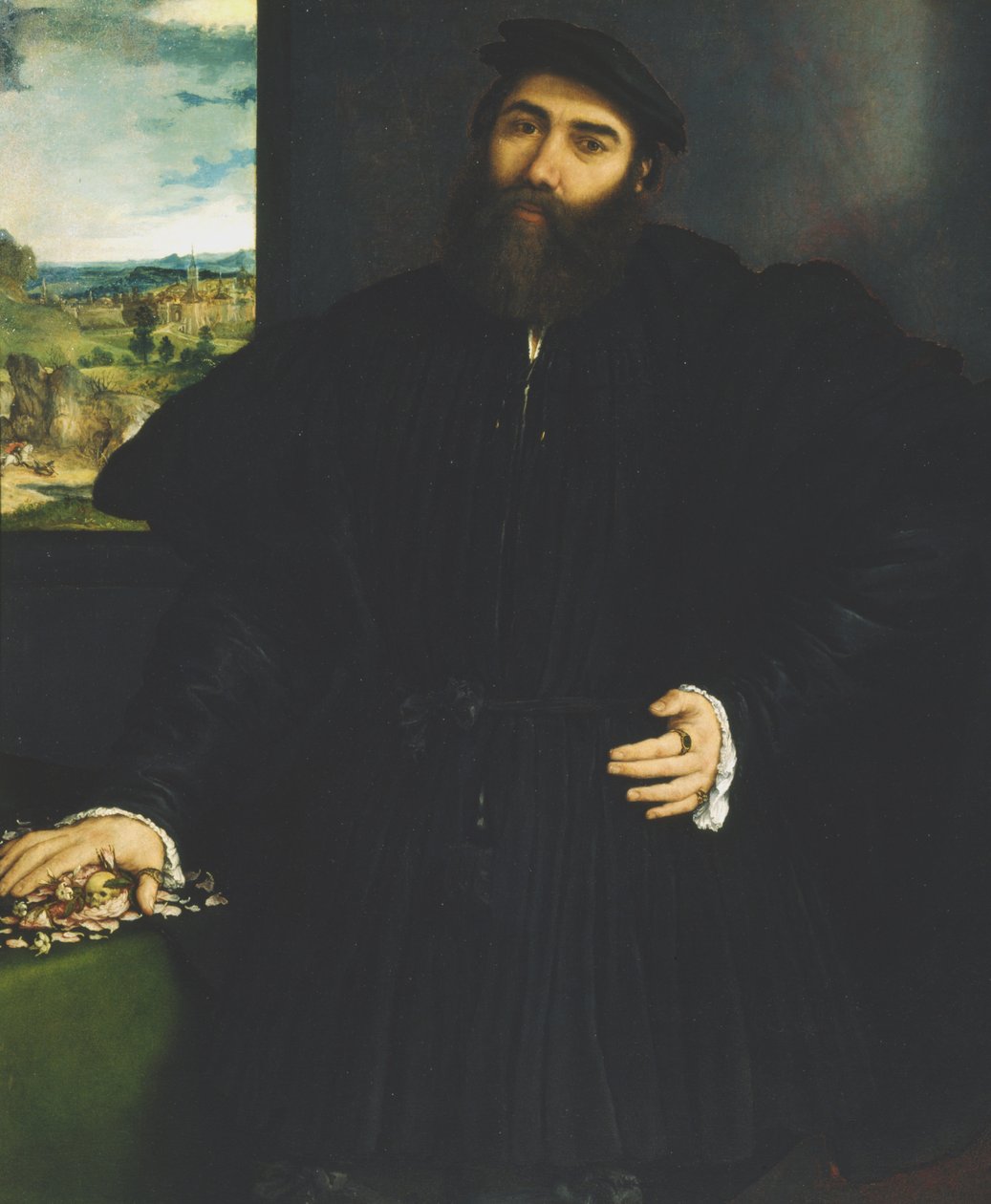 Porträtt av en gentleman, ca 1530 av Lorenzo Lotto