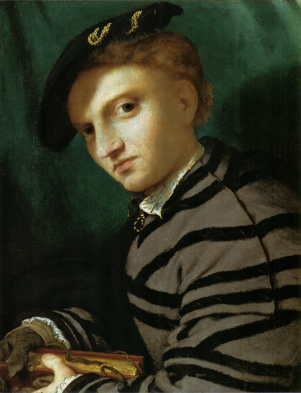 Porträtt av en ung man med en bok av Lorenzo Lotto