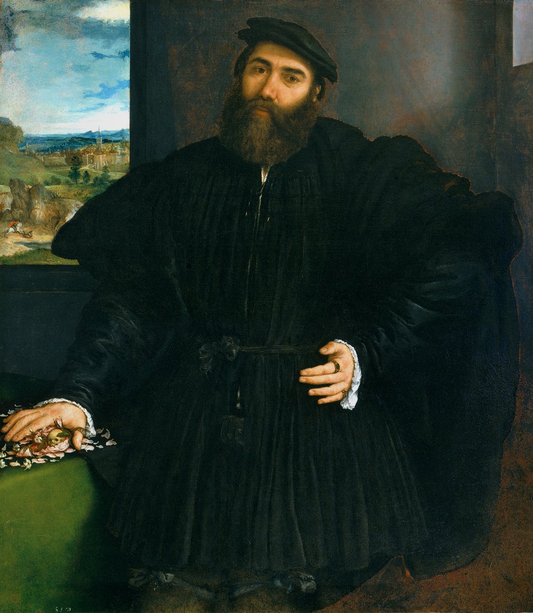 Porträtt av änklingen Mercurio Bua, c.1535 av Lorenzo Lotto