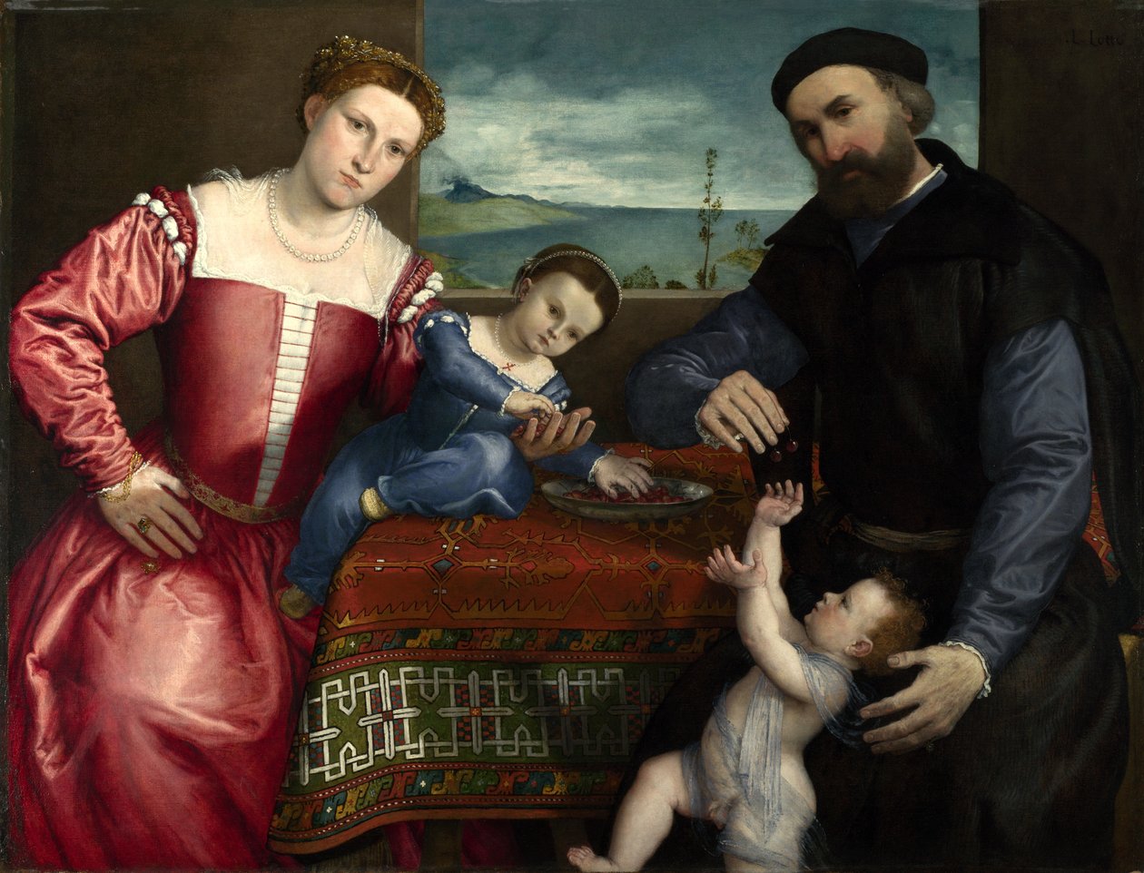 Volta Family av Lorenzo Lotto