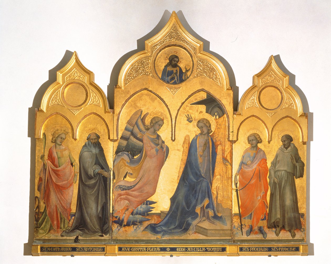 Annunciation with Saints (tempera på panel) av Lorenzo Monaco