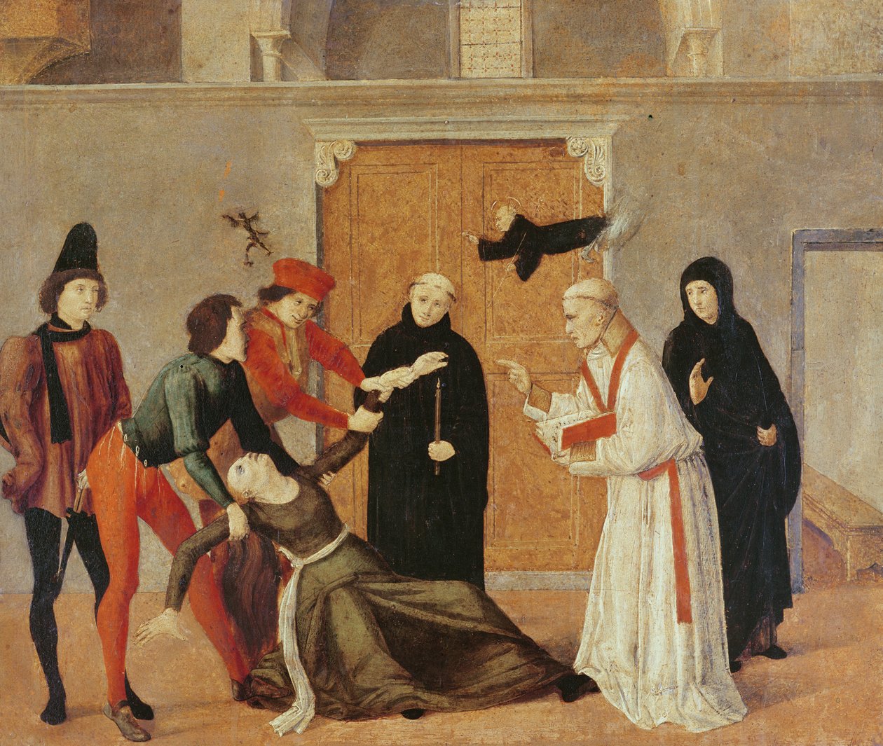 Exorcism av en demon från en besatt kvinna av Lorenzo Salimbeni