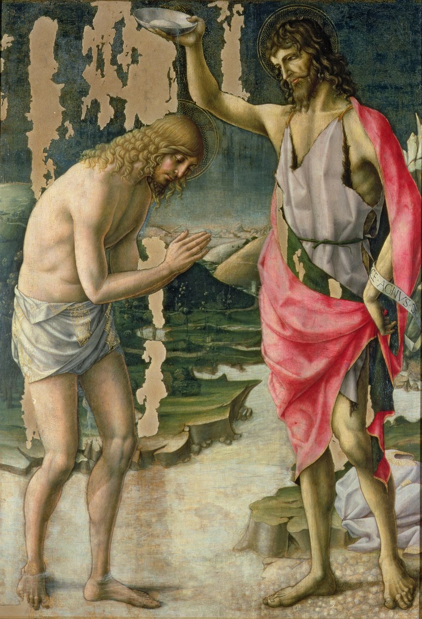 Kristi dop (tempera på panel) av Lorenzo d Alessandro da Severino II