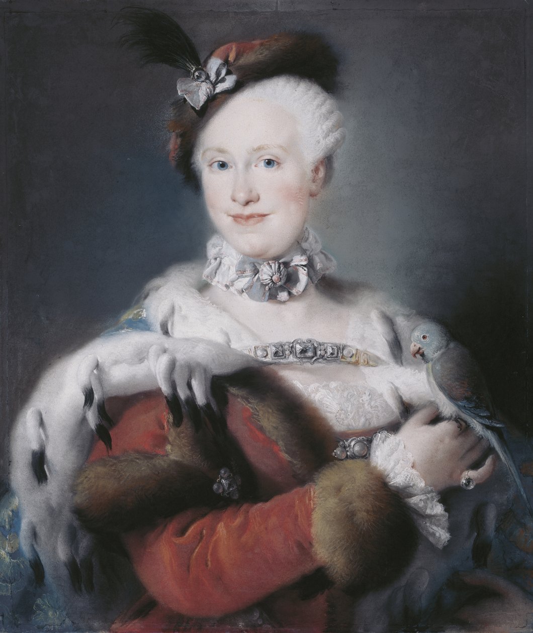 Porträtt av Infanta Maria Luisa av Spanien 1745-1792, heliga romerska kejsarinnan, 1763 av Lorenzo Baldissera Tiepolo