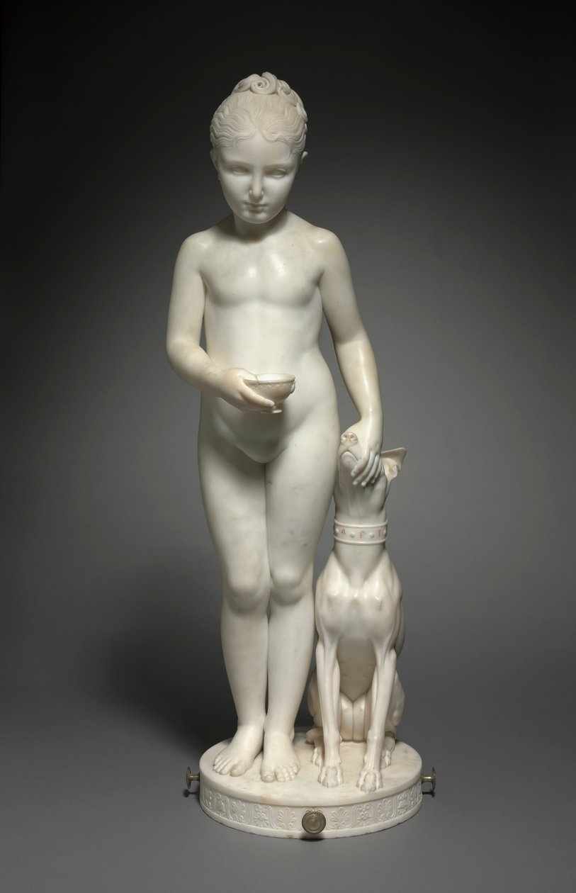 Porträtt av Napoléone Elisa Baciocchi, brorsdotter till Napoleon I, 1810-1812. av Lorenzo Bartolini