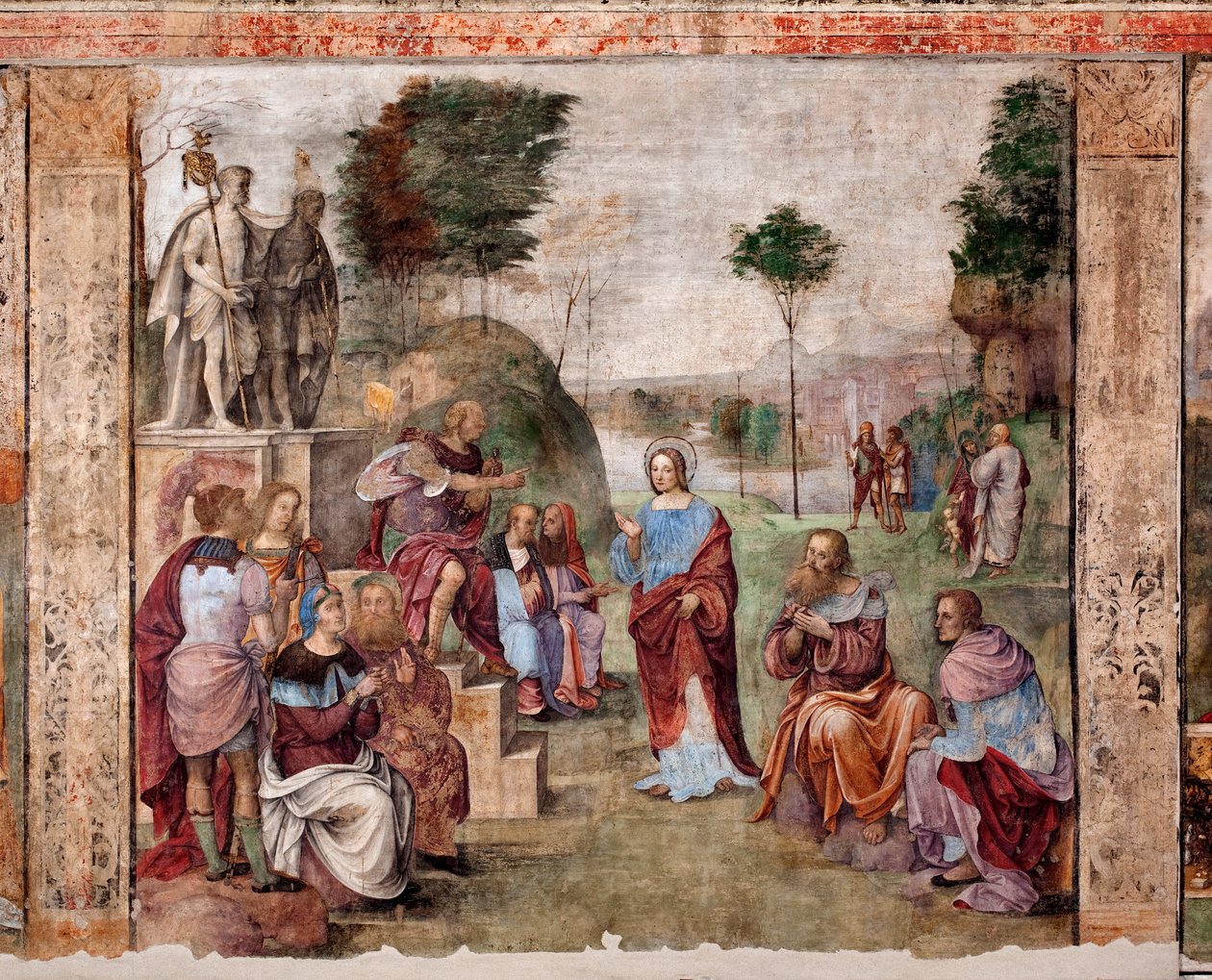 Life of St Cecilia: Trial of St Cecilia (fresk av Lorenzo Costa