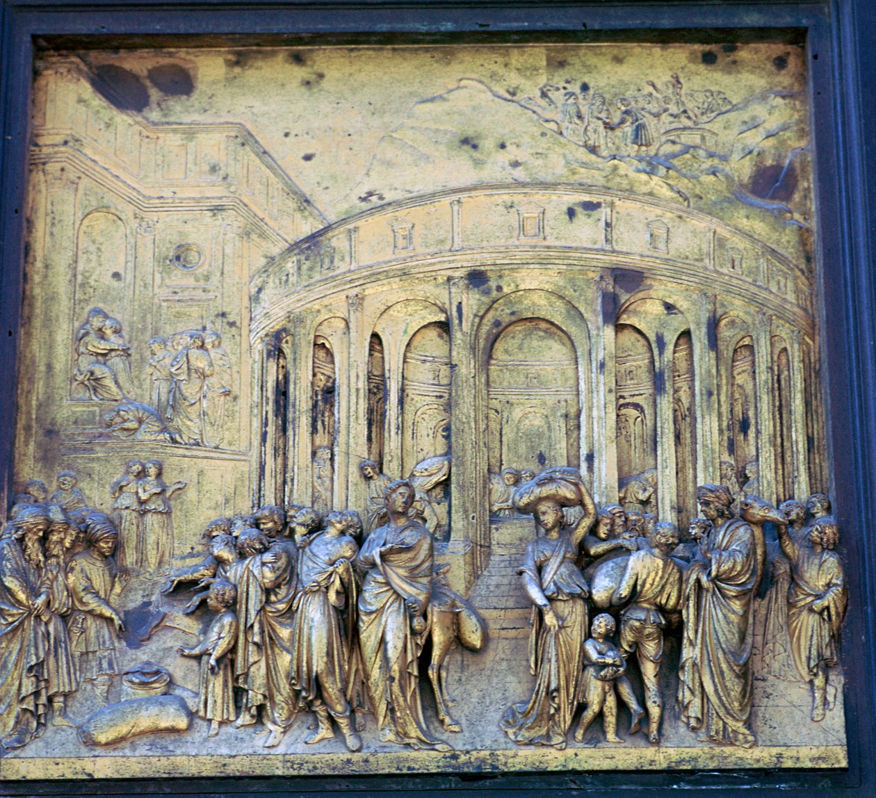 Detalj av Paradisets dörrar, 1400-talet av Lorenzo Ghiberti
