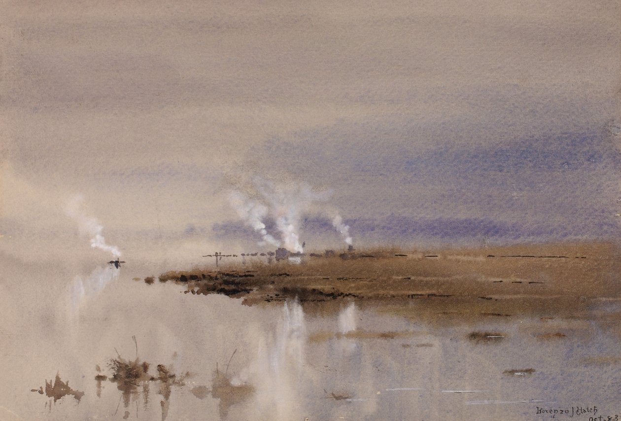Skiss på Potomac, 1883. av Lorenzo J. Hatch