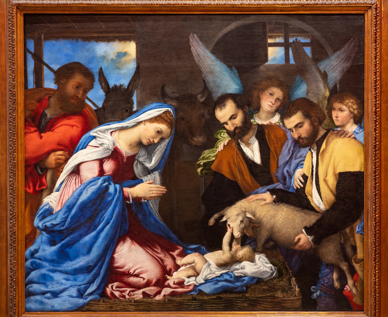 Tillbedjan av herdarna av Lorenzo Lotto