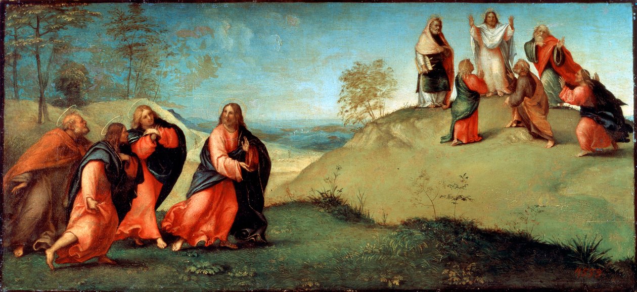 Kristus leder apostlarna till berget Tabor, 1512. av Lorenzo Lotto