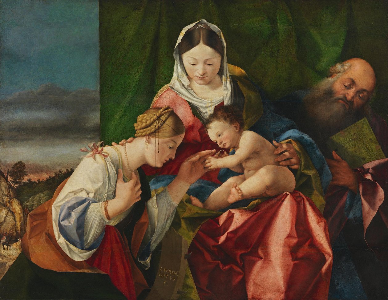 Den heliga Katarinas mystiska bröllop av Lorenzo Lotto