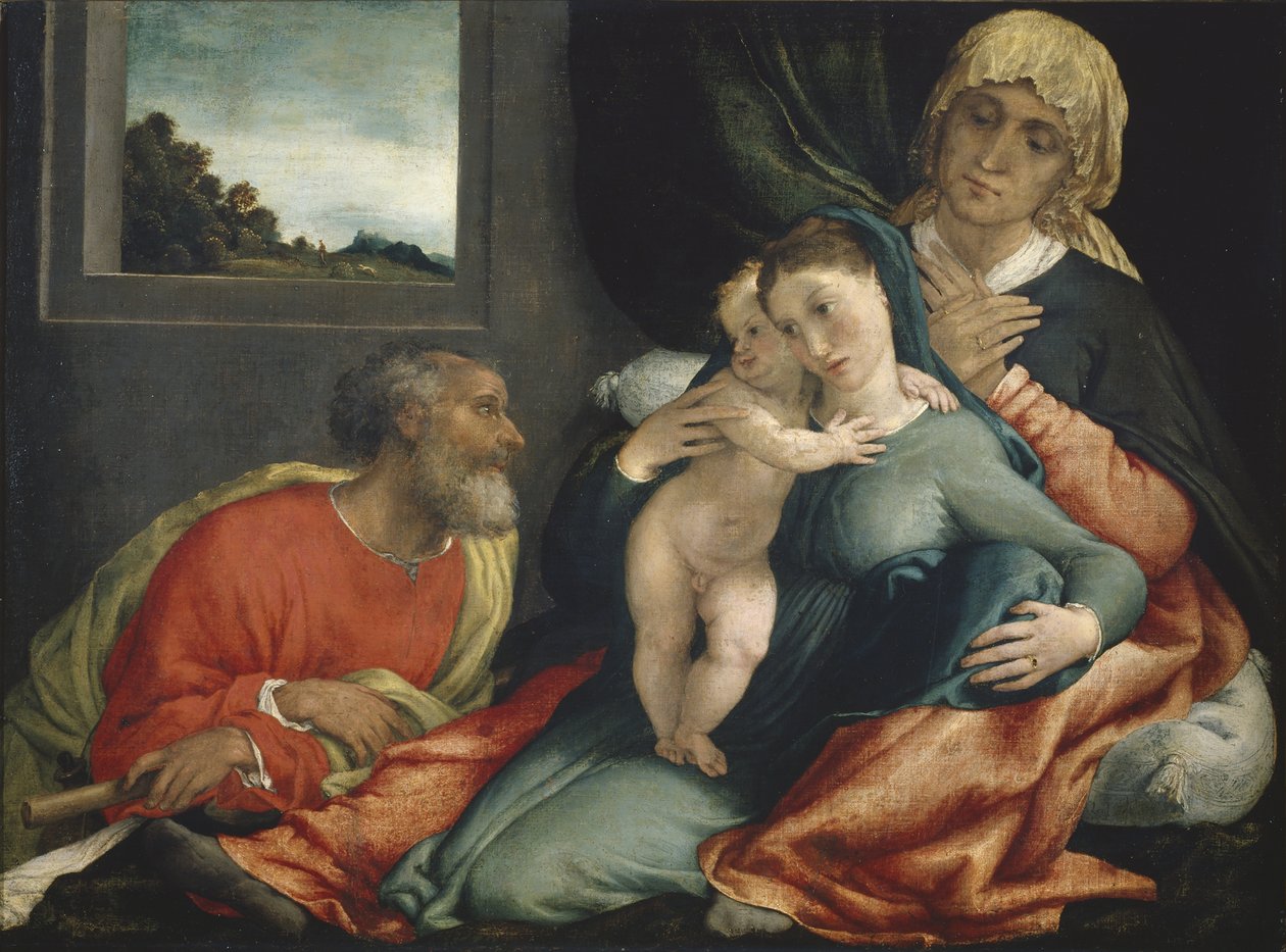 Helig familj med de heliga Anne och Joachim, 1535? av Lorenzo Lotto