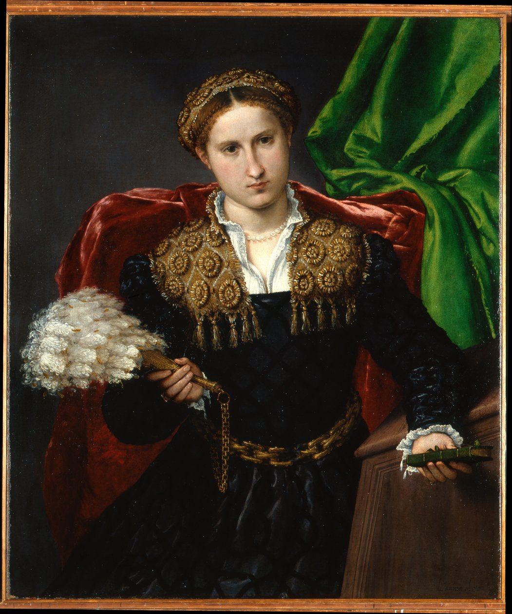 Porträtt av Laura da Pola av Lorenzo Lotto