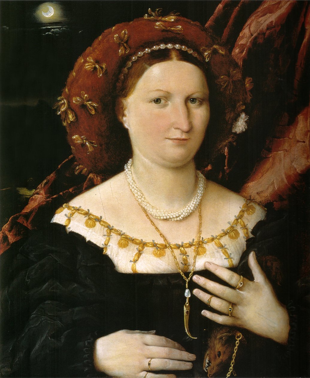 Porträtt av Lucina Brembati av Lorenzo Lotto