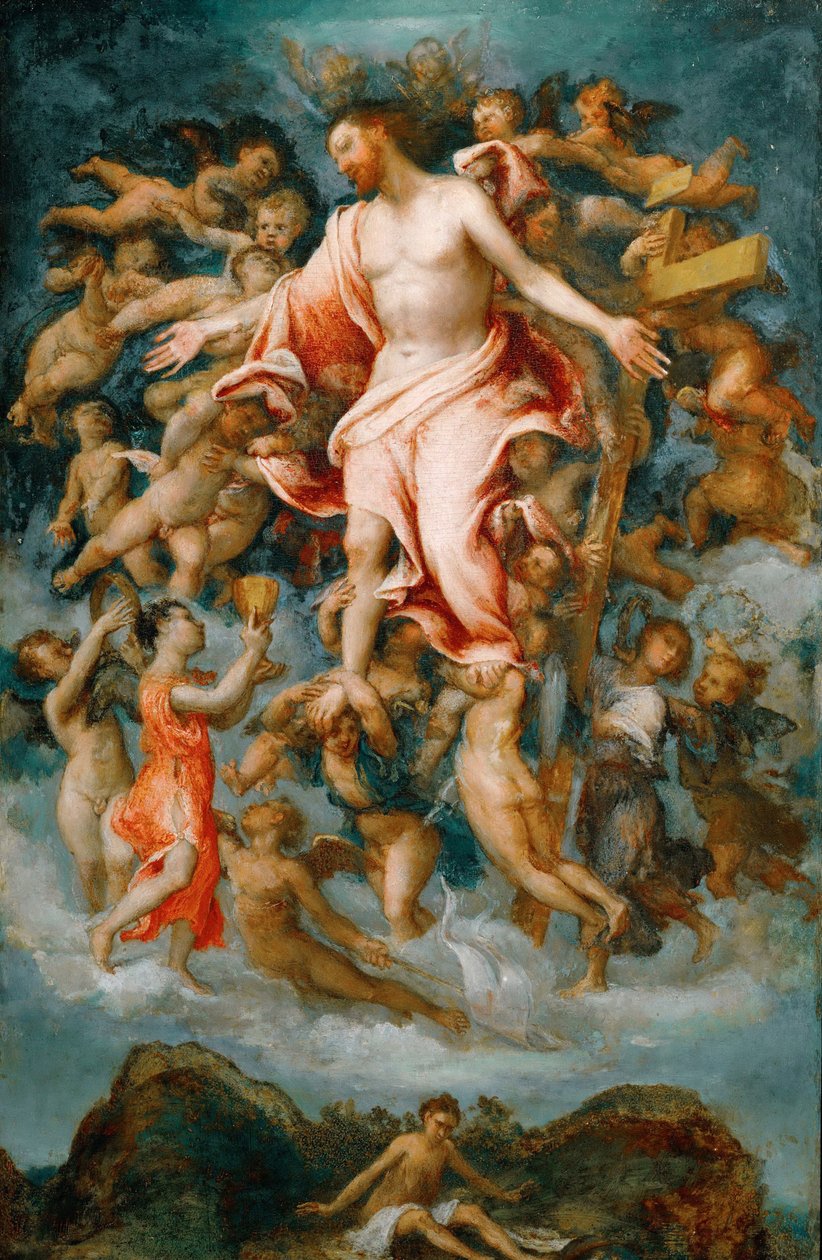Renässansen: Kristus skänker sitt blod - Kristus skänker sitt blod av Lotto, Lorenzo (1480-1556) av Lorenzo Lotto