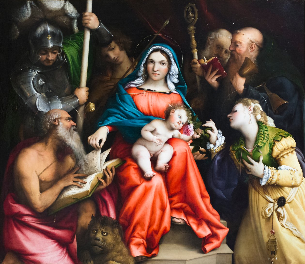 Den heliga Katarina av Alexandrias mystiska äktenskap av Lorenzo Lotto