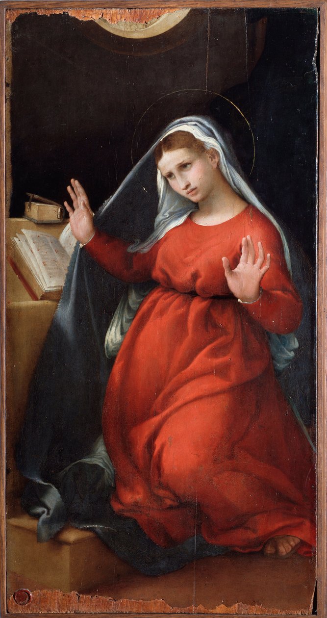 Virgin of Annunciation - Målning av Lorenzo Lotto