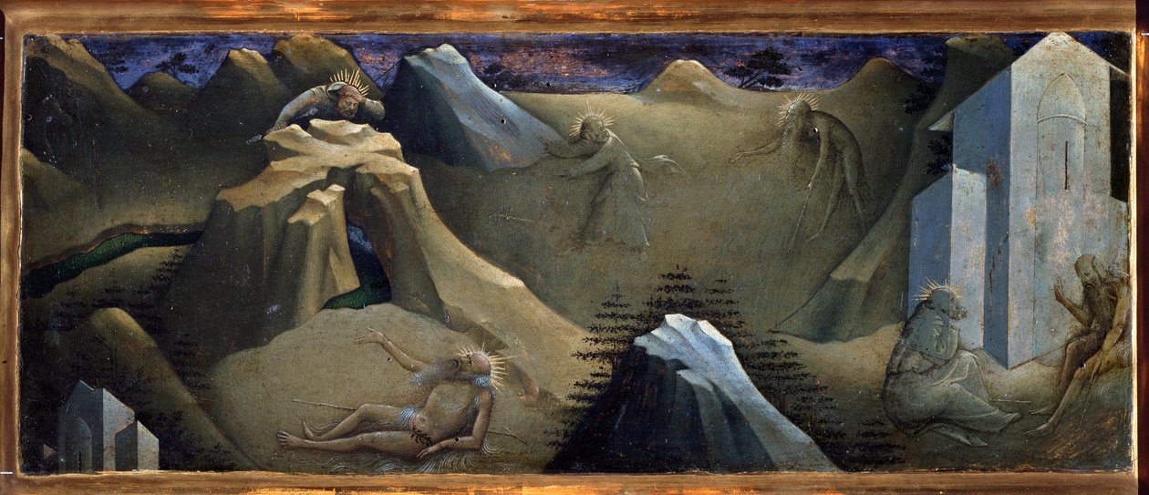 Avsnitt av The Life of St Onofrio eller Onuphrius Painting av Lorenzo Monaco (1370-1423) av Lorenzo Monaco