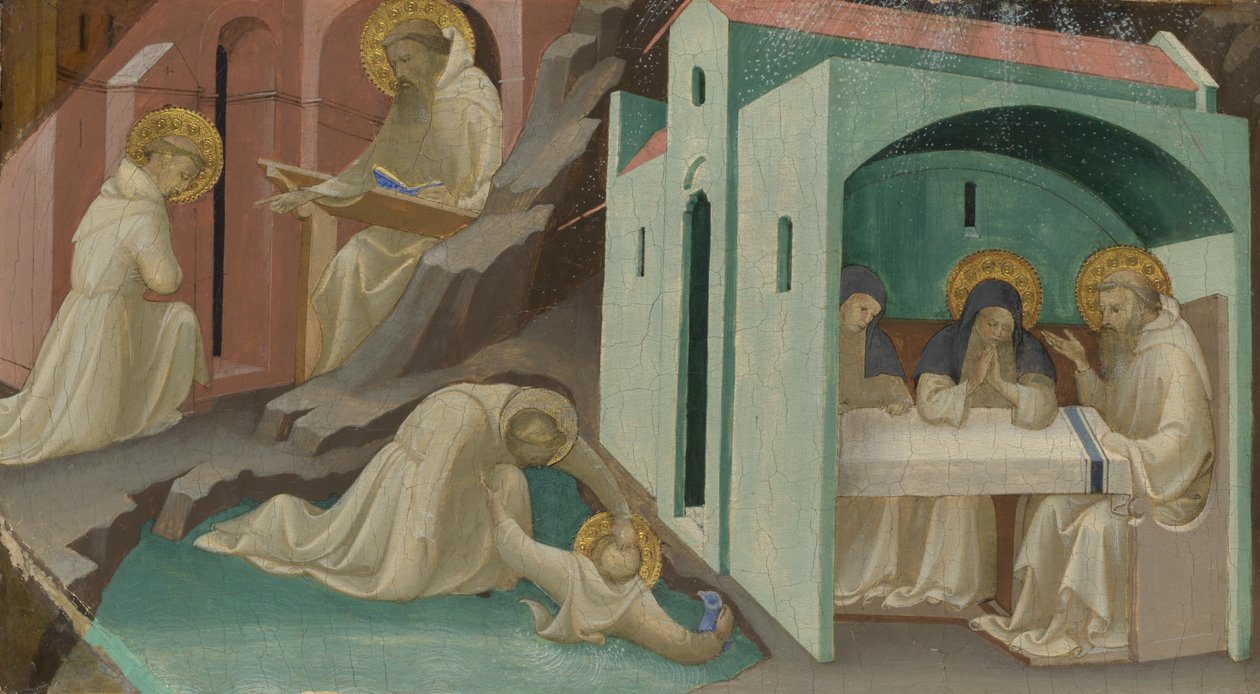 Incidenter i Saint Benedictus liv, 1408 av Lorenzo Monaco