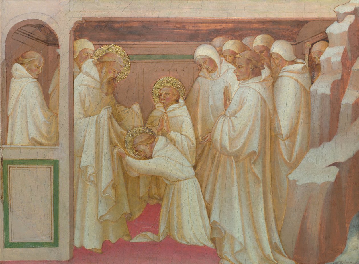 Sankt Benedictus släpper in de heliga i orden av Lorenzo Monaco