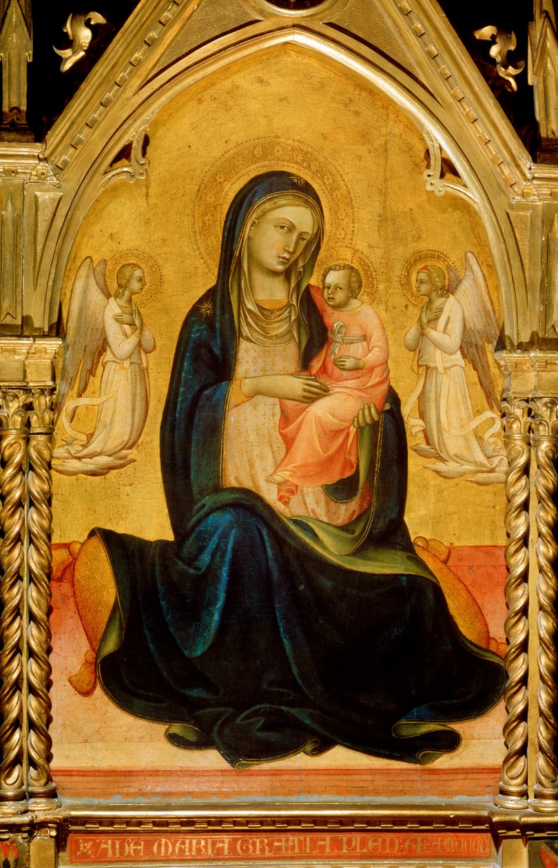 Jungfrun och barnet med änglar Madonna av ödmjukhet, c1408-c1410 av Lorenzo Monaco