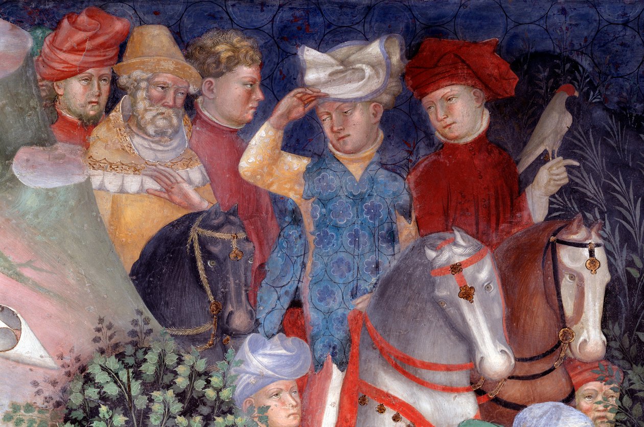 Förutsagan av Johannes Baptist till folkmassorna, detalj (Fresco av Lorenzo Salimbeni
