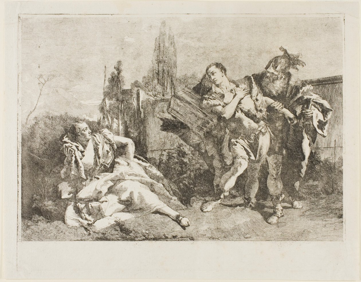 Rinaldo lämnar Armida av Lorenzo Tiepolo