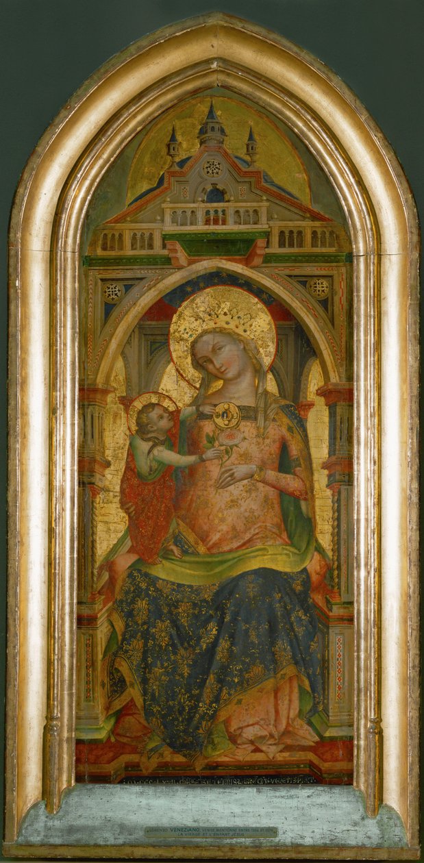 Madonna med barn, guldgrund... av Lorenzo Veneziano