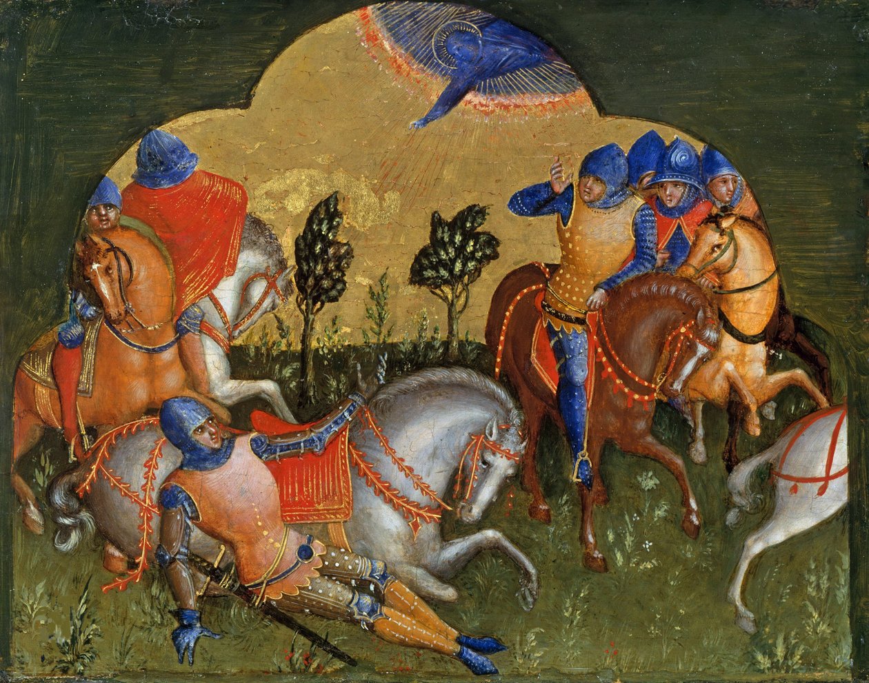 The Conversion of Paul Predella Panel, ca 1370. av Lorenzo Veneziano
