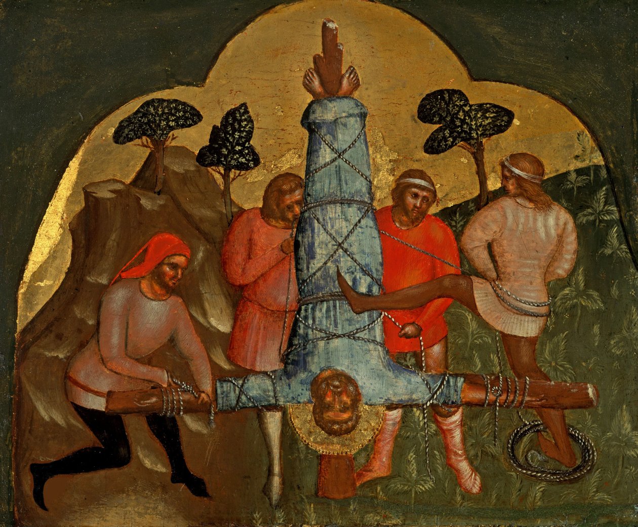 The Crucifixion of Peter Predella Panel, ca 1370. av Lorenzo Veneziano