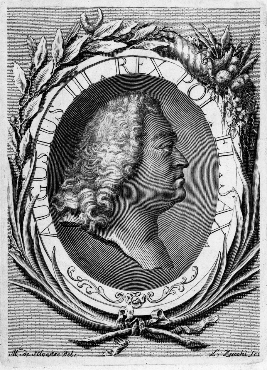 Porträtt av Augustus III av Polen av Lorenzo Zucchi